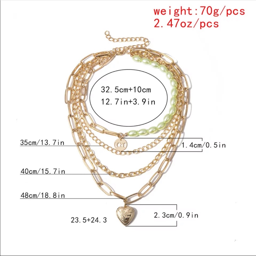 Trendy Gold Chunky Necklace Statement - Picture 2 of 4